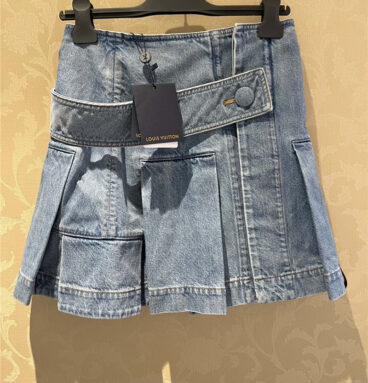 louis vuitton LV new denim button skirt replica clothes