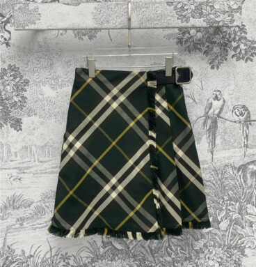 Burberry plaid fringed skirt replica d&g clothing