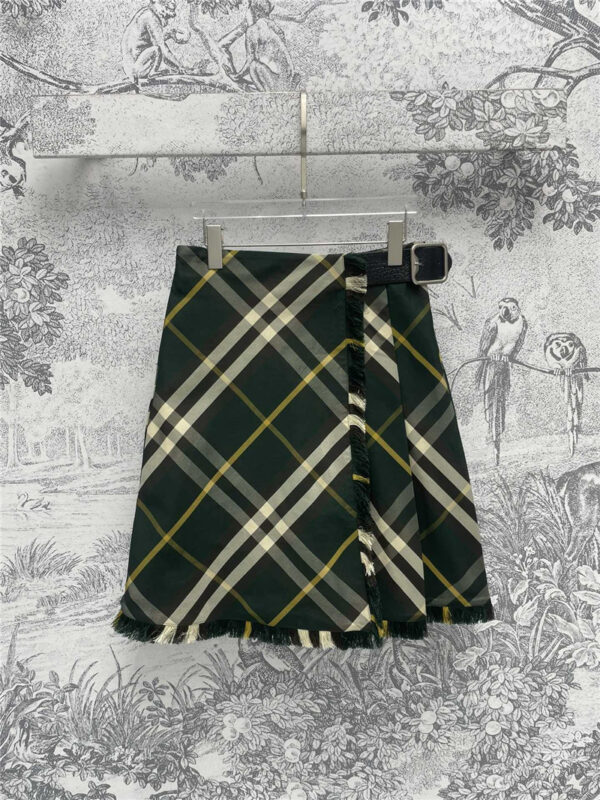 Burberry plaid fringed skirt replica d&g clothing