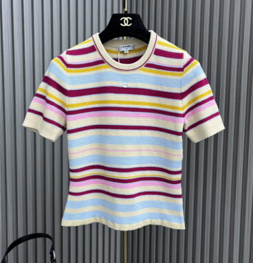 chanel knitted short-sleeved top replica designer clothes