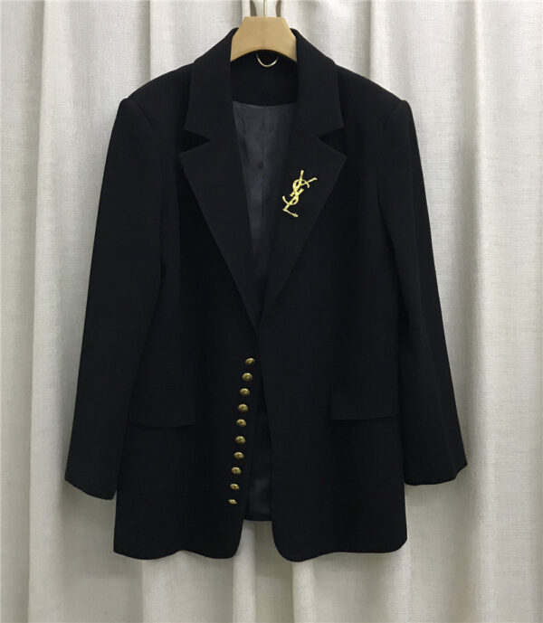 YSL buttoned pin suit jacket replica clothes