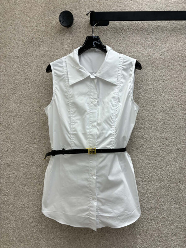 dior sleeveless letter embroidered shirt replica d&g clothing