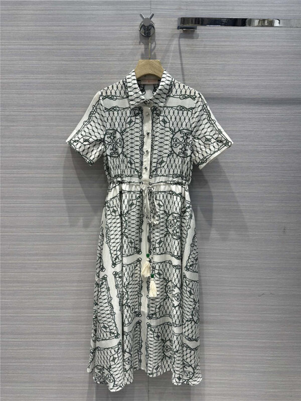 tory burch position printed silk cotton dress replica clothing sites