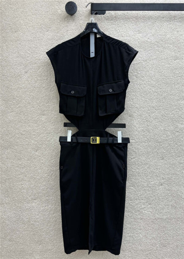 YSL belted sleeveless sundress replica designer clothes