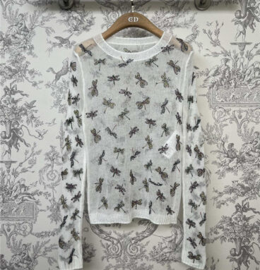 dior embroidered knitted long sleeve replica d&g clothing