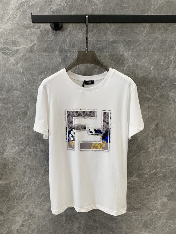 fendi FF letter print short-sleeved T-shirt replica d&g clothing
