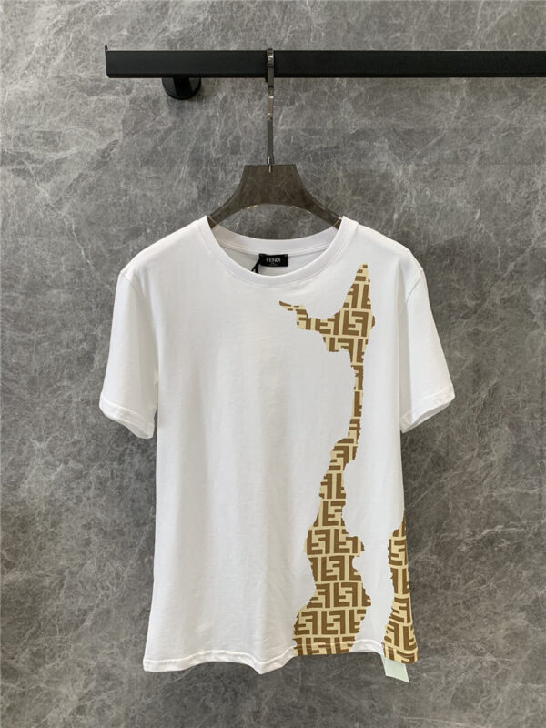 fendi letter print short-sleeved T-shirt replicas clothes