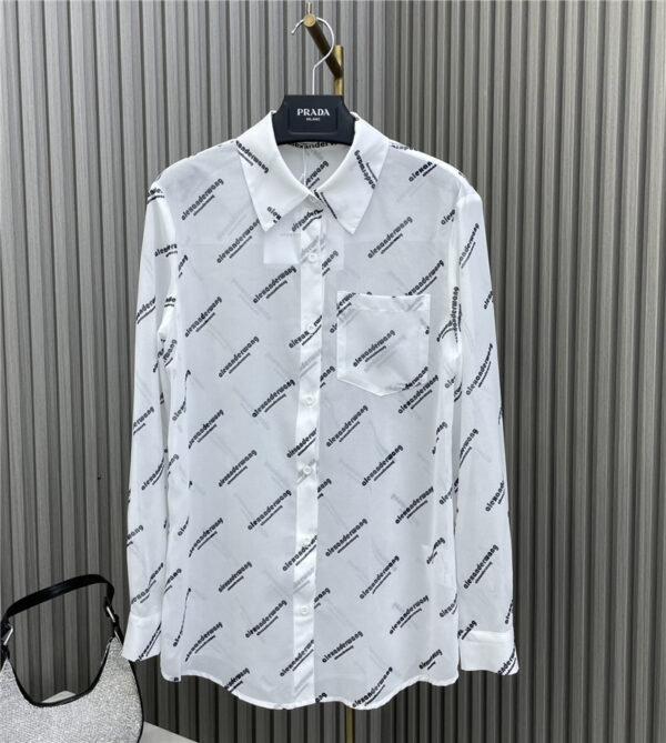alexander wang printed see-through shirt replicas clothes