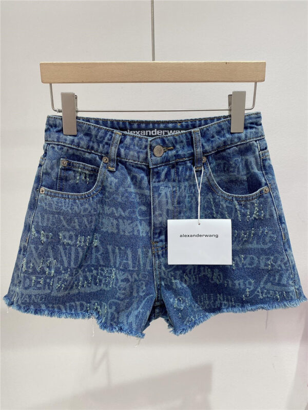 alexander wang printed denim shorts replica clothing sites