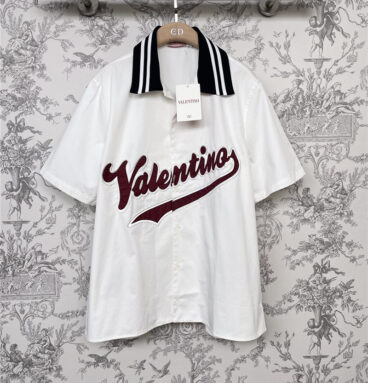 valentino all-in-one letter embroidered shirt replica clothing