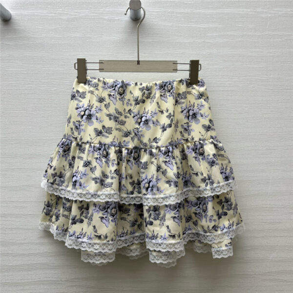 prada resort style floral skirt replica clothing sites