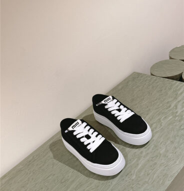 miumiu thick-soled canvas shoes margiela replica shoes