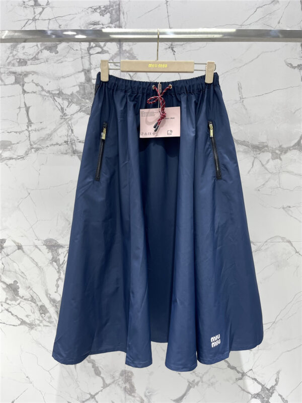 miumiu work style contrast letter skirt replicas clothes