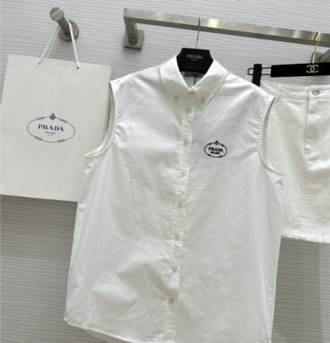 prada white shirt vest replica clothing sites