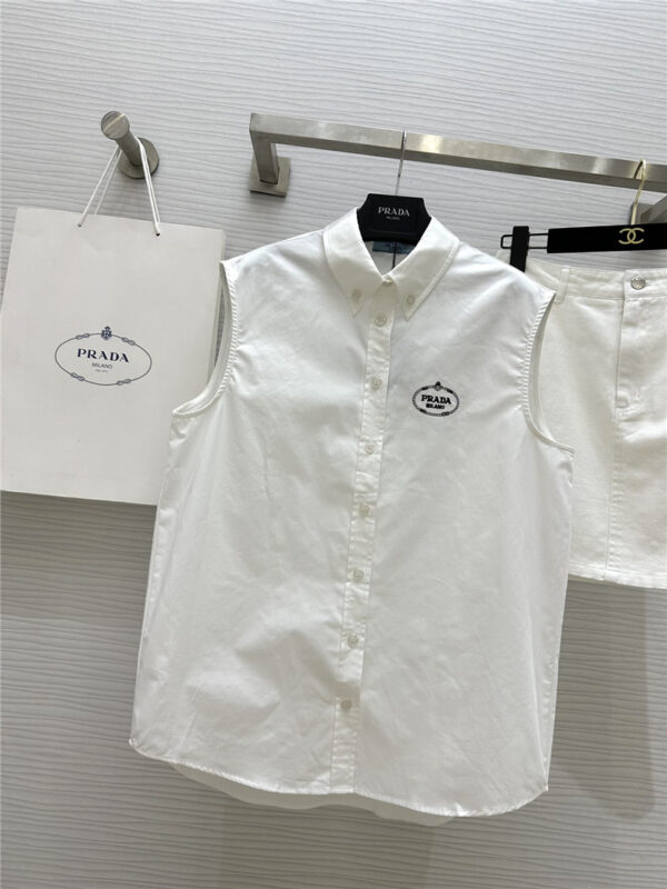 prada white shirt vest replica clothing sites
