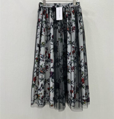 dior patchwork double layer long skirt replica d&g clothing