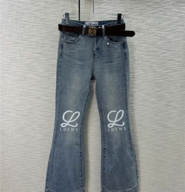 loewe high waist bootcut jeans replica clothing