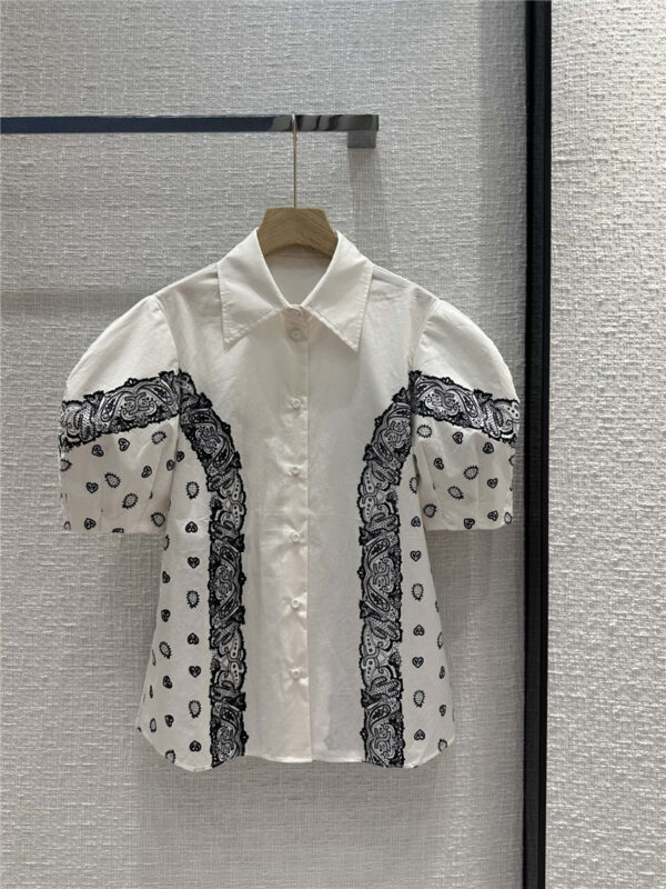Chloé paisley print short-sleeved shirt replica designer clothes