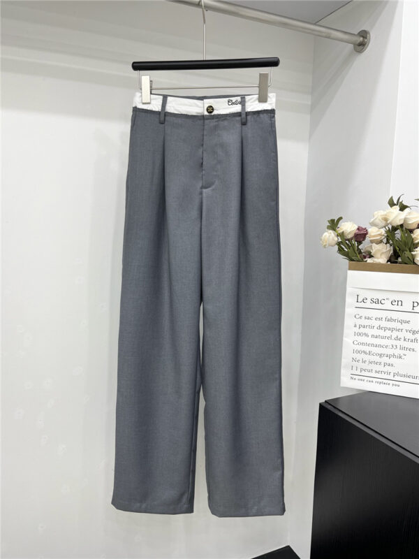 celine contrast waistline casual pants replica clothing sites