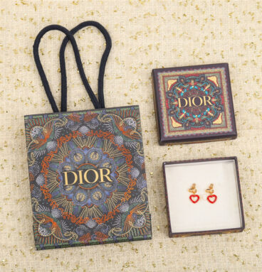 dior love pattern earrings