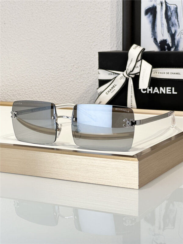 chanel new rimless mid-century style sunglasses