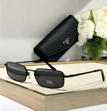 prada retro ultra narrow frame sunglasses