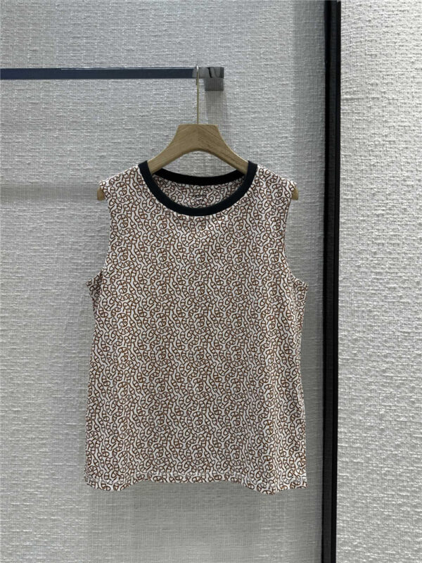 Hermès round neck printed vest T-shirt replica d&g clothing