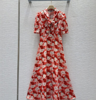 miumiu French floral series dress replica designer clothes