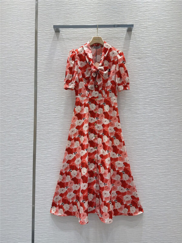 miumiu French floral series dress replica designer clothes
