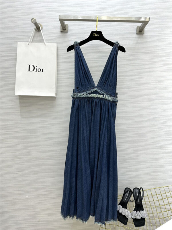 dior strappy denim dress replica designer clothing websites