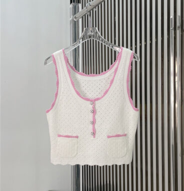 chanel hollow knitted camisole replica clothes