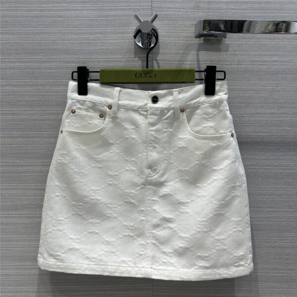 gucci jacquard white denim skirt replica d&g clothing