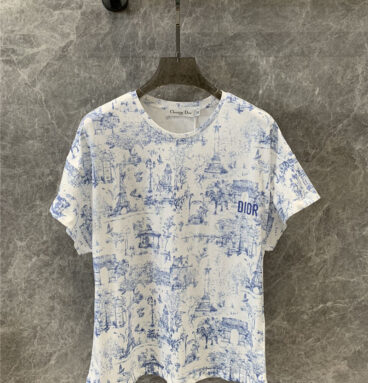 dior printed short sleeve T-shirt replica d&g clothing