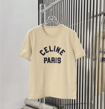 celine letter embroidered T-shirt replica d&g clothing