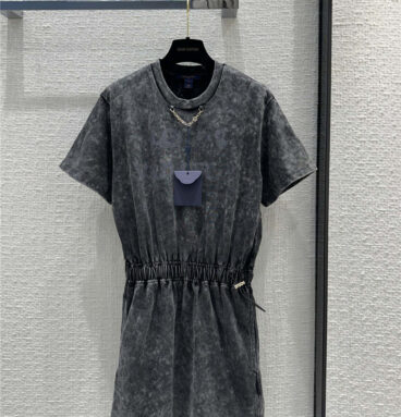 louis vuitton LV tie dye gray cotton dress replica clothing