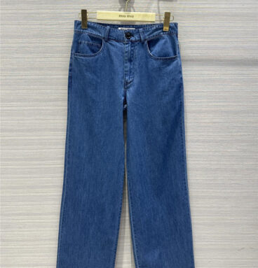 miumiu denim mid-low-rise straight pants replica d&g clothing