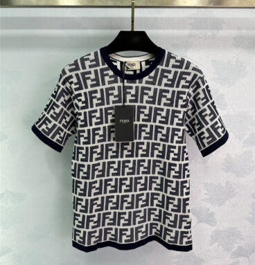 fendi knitted round neck short sleeve replica d&g clothing