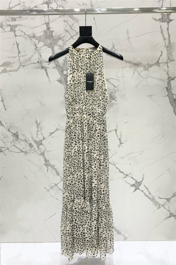 YSL leopard print vacation dress replica d&g clothing