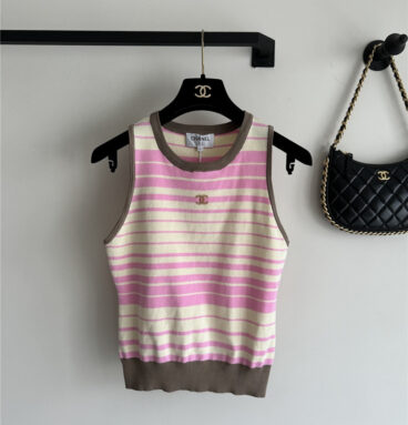 chanel pink striped vest replica d&g clothing