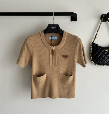 prada new knitted short sleeve replica clothing sites