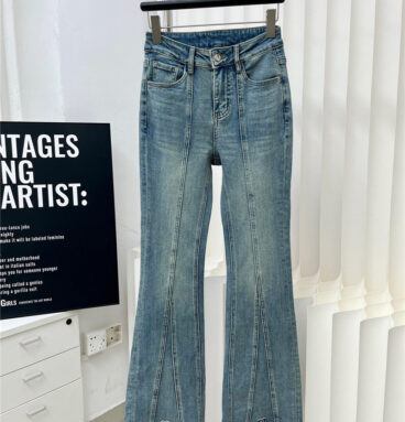 chanel three-dimensional embossed jeans replica clothes