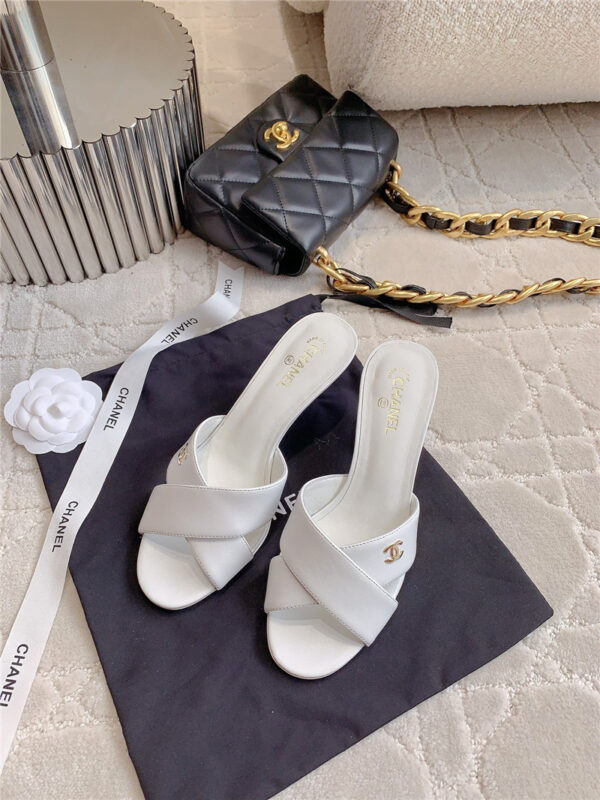 chanel pearl heel high heel slippers best replica shoes website