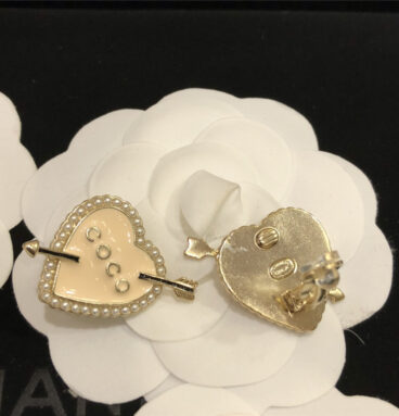 Chanel Medieval Heart Pearl Earrings