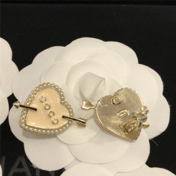 Chanel Medieval Heart Pearl Earrings