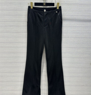 chanel star black thin leg pants replica designer clothes