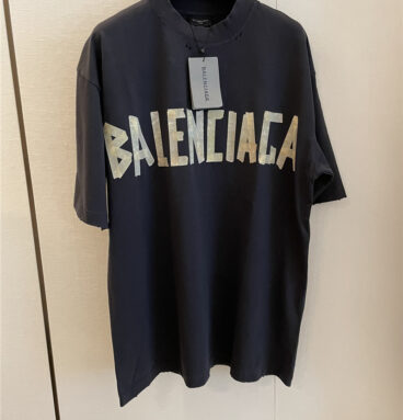 Balenciaga new distressed short sleeve replica clothing sites