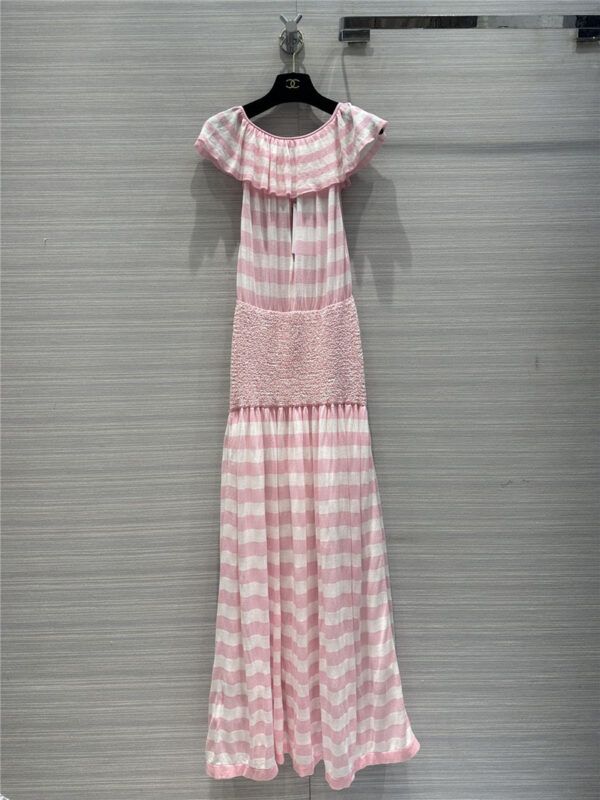 chanel striped knitted long skirt replica designer clothes