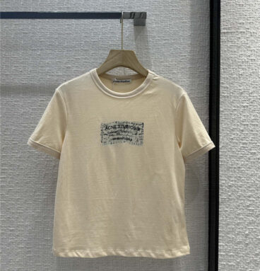 acne studios positioning logo pattern printed T-shirt replica clothing