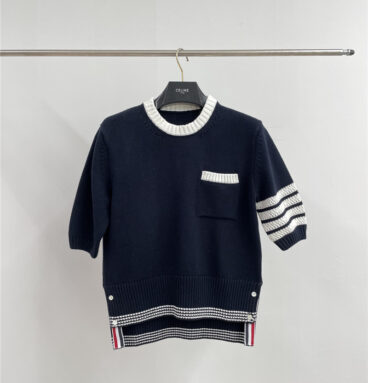 Thombrowne knitted crew neck pullover replica d&g clothing