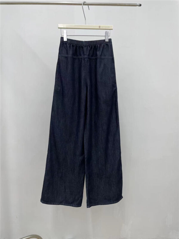 the row silk denim wide leg pants replica clothing